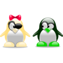 download Tux In Love clipart image with 45 hue color