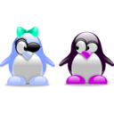 download Tux In Love clipart image with 225 hue color