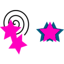 download Stars Red And Blue clipart image with 315 hue color