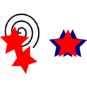 download Stars Red And Blue clipart image with 0 hue color