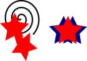 Stars Red And Blue