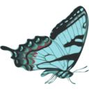 download Butterfly Papilio Turnus Side View clipart image with 135 hue color