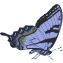 download Butterfly Papilio Turnus Side View clipart image with 180 hue color