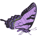 download Butterfly Papilio Turnus Side View clipart image with 225 hue color