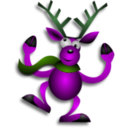 download Dancing Reindeer 3 clipart image with 90 hue color