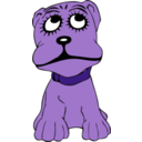 download Cartoon Dog clipart image with 225 hue color