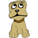 download Cartoon Dog clipart image with 0 hue color