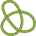 download Trefoil Knot clipart image with 45 hue color