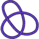 download Trefoil Knot clipart image with 225 hue color
