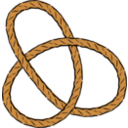 download Trefoil Knot clipart image with 0 hue color