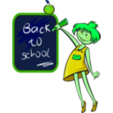 download School Days clipart image with 90 hue color