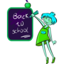 download School Days clipart image with 135 hue color