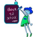 download School Days clipart image with 180 hue color