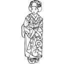 download Geisha clipart image with 315 hue color