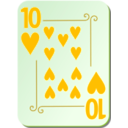download Ornamental Deck 10 Of Hearts clipart image with 45 hue color