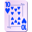 download Ornamental Deck 10 Of Hearts clipart image with 225 hue color