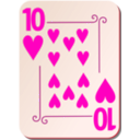 download Ornamental Deck 10 Of Hearts clipart image with 315 hue color