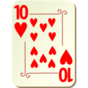 download Ornamental Deck 10 Of Hearts clipart image with 0 hue color
