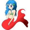 download Blue Hair Mermaid clipart image with 0 hue color