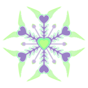 download Sandy Hook Digital Snowflake clipart image with 90 hue color