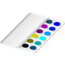 download Watercolors clipart image with 180 hue color