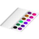 download Watercolors clipart image with 270 hue color