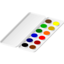 download Watercolors clipart image with 0 hue color