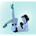 download Retro Pinup Ii clipart image with 180 hue color