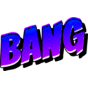download Bang Vintage Comic Book Sound Effect clipart image with 225 hue color