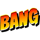 download Bang Vintage Comic Book Sound Effect clipart image with 0 hue color