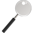 download Magnifying Glass With Transparent Glass clipart image with 180 hue color