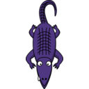 download Cartoon Alligator clipart image with 180 hue color