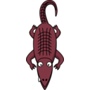 download Cartoon Alligator clipart image with 270 hue color