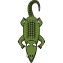 download Cartoon Alligator clipart image with 0 hue color