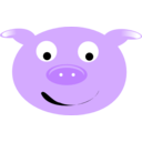 download Cerdo Pig clipart image with 270 hue color