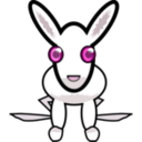 download White Rabbit clipart image with 315 hue color
