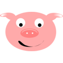 download Cerdo Pig clipart image with 0 hue color