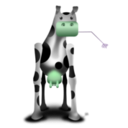 download Odd Cow clipart image with 180 hue color