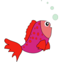 download Orange Fish clipart image with 315 hue color