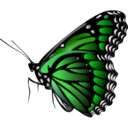 download Monarch Butterfly clipart image with 90 hue color