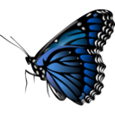 download Monarch Butterfly clipart image with 180 hue color