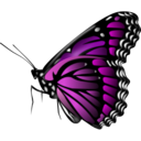 download Monarch Butterfly clipart image with 270 hue color
