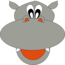 download Smiley Hippo clipart image with 45 hue color