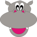 download Smiley Hippo clipart image with 0 hue color