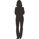 download Person Outline 4 clipart image with 180 hue color