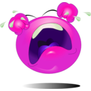download Crying Smiley Emoticon clipart image with 270 hue color