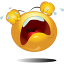 download Crying Smiley Emoticon clipart image with 0 hue color