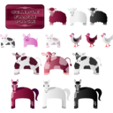 download Simple Farm Animals clipart image with 315 hue color