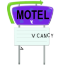 download Vintage Motel Sign clipart image with 90 hue color