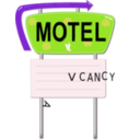 download Vintage Motel Sign clipart image with 270 hue color